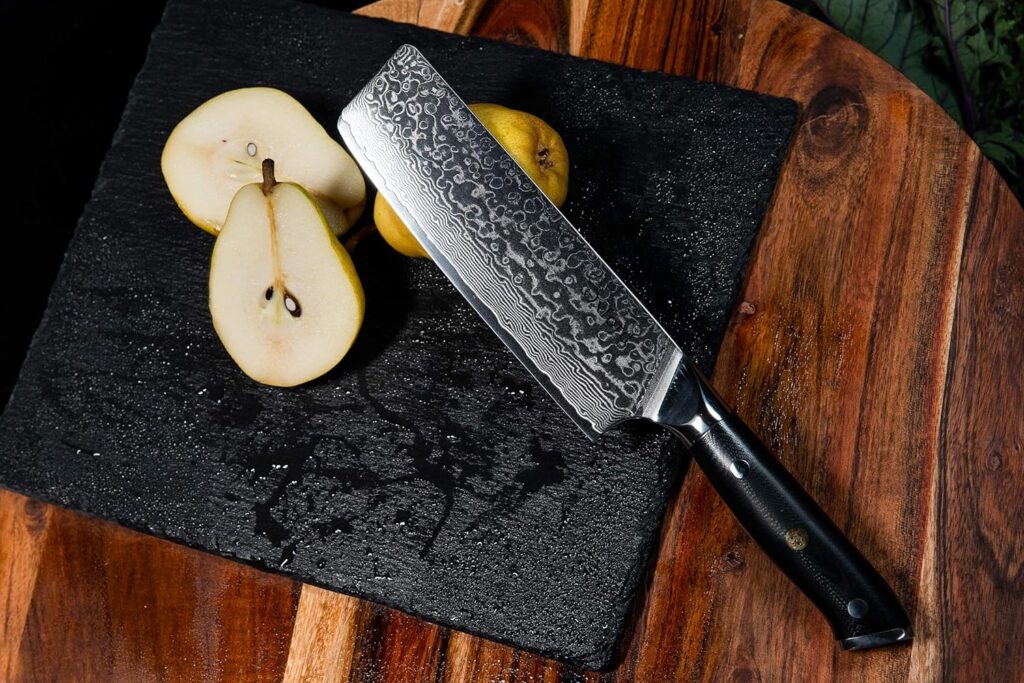 Oxford CHEF Nakiri Chef Knife 6.5 Inch - Damascus Japanese VG10 Super Steel 67 Layer High Carbon Stainless Steel