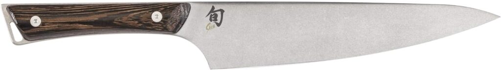 Shun Cutlery Kanso Chefs Knife 8”, Gyuto-Style Kitchen Knife, Ideal for All-Around Food Preparation, Authentic, Handcrafted Japanese Knife, Professional Chef Knife,Silver