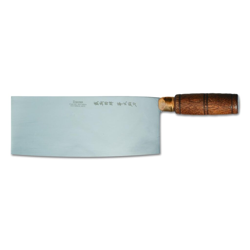 Dexter S5198 8 x 3-1/4 Chinese Chefs Knife with Wooden Handle